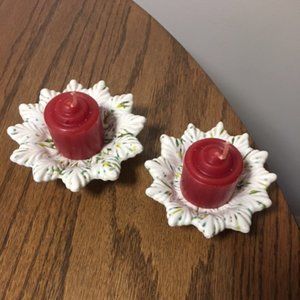 Handmade Ceramic Glazed Tea Light Candle Holders (2)